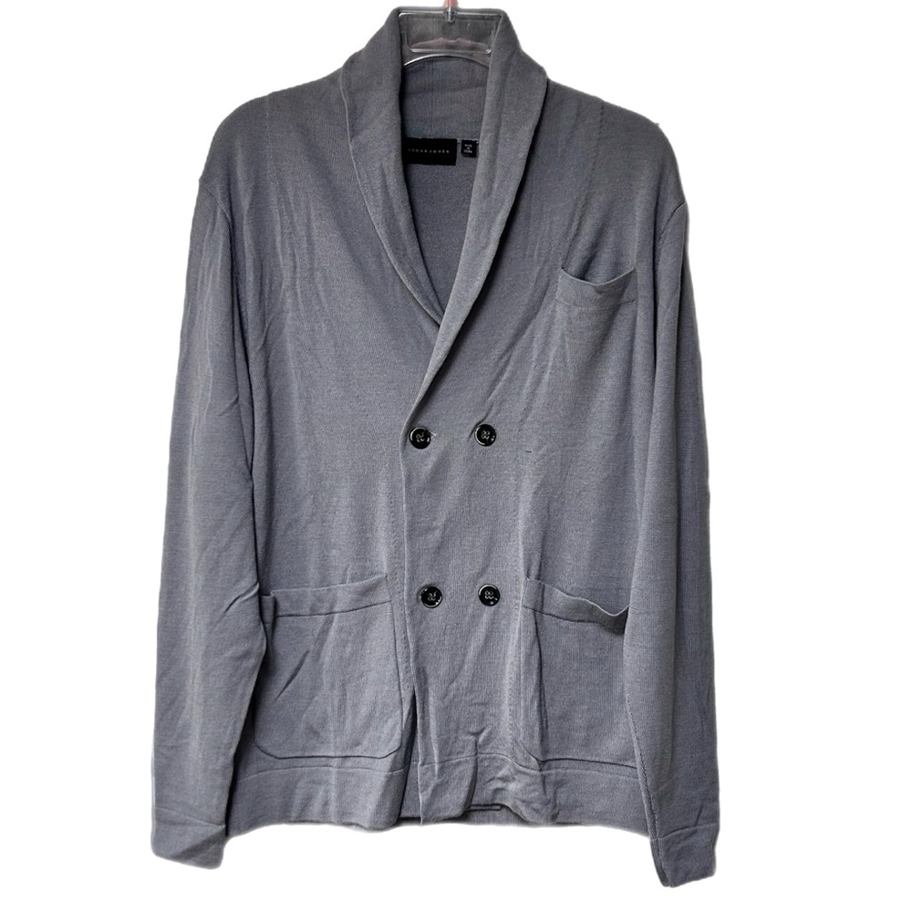 Bobby Jones Heather Grey Buttoned Men’s Cardigan Sweater Size Medium